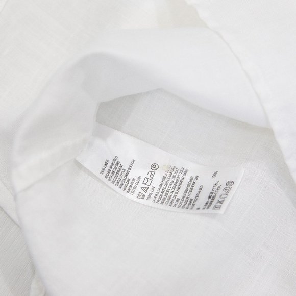 Tommy Bahama White Linen Shirt XXS - Picture 7 of 8
